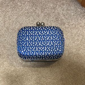 Blue Bedazzled Clutch